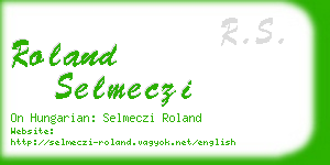 roland selmeczi business card